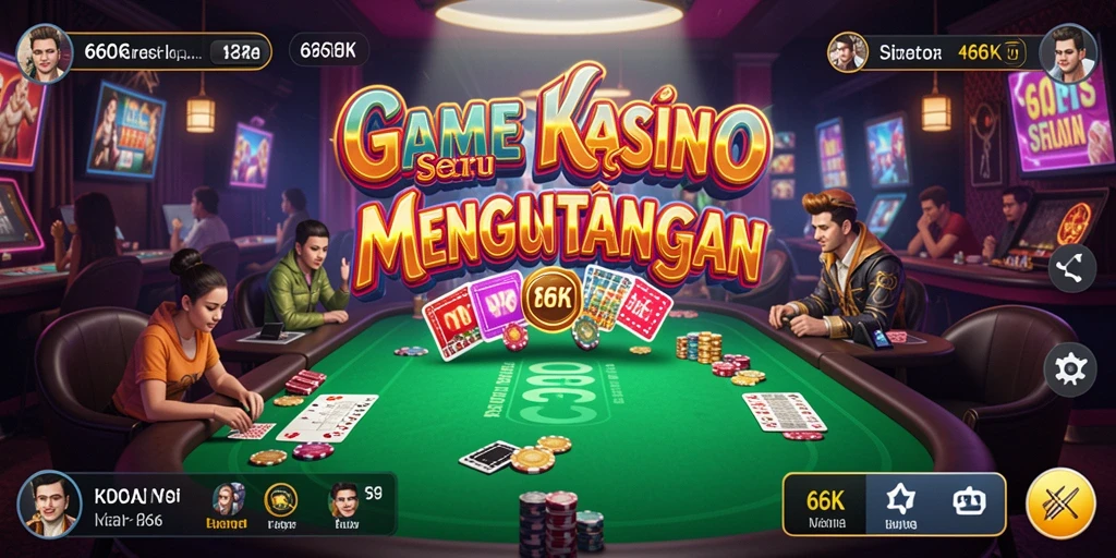 Tampilan gameplay 66K yang menegangkan dan penuh warna.
