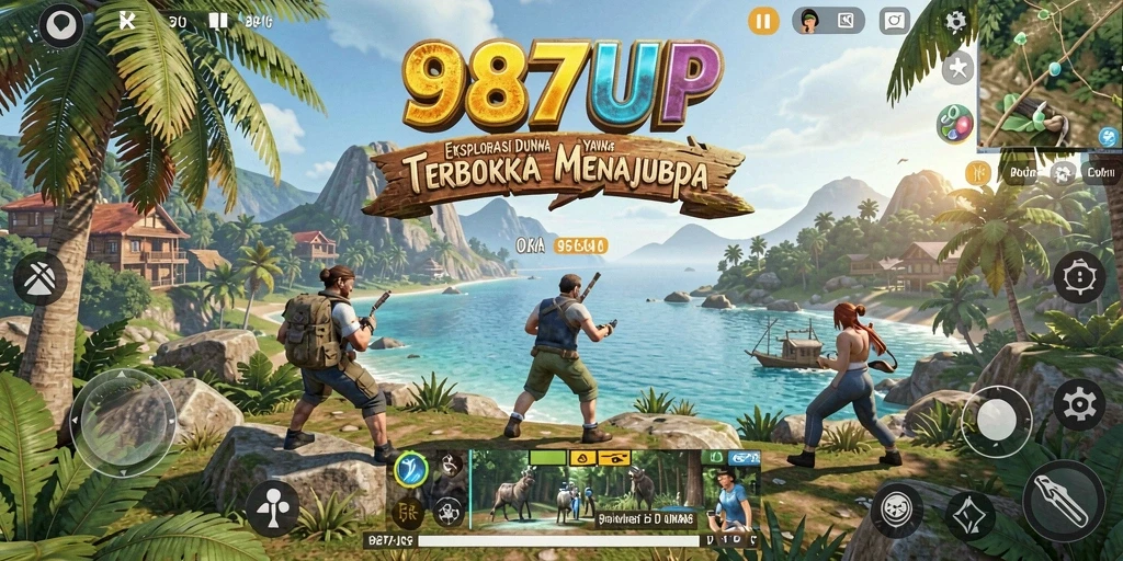 Screenshot menampilkan petualangan menakjubkan dalam dunia terbuka 987UP.