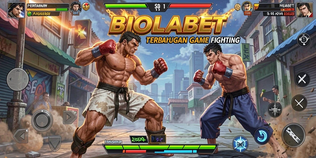 Tampilan menarik dari gameplay pertarungan BIOLABET yang seru.