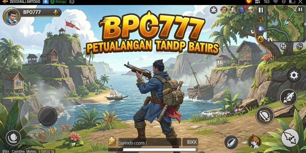 Tampilan gameplay menarik dari BPO777 dalam dunia terbuka.