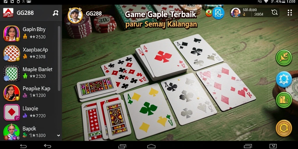 Tampilan gameplay Gaple yang seru dan menarik di GG288.