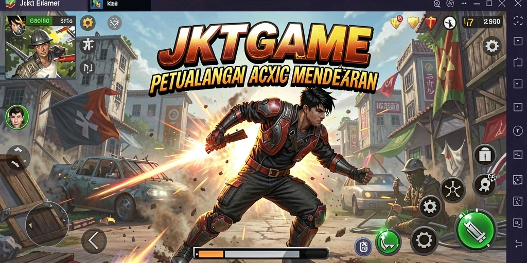 Tampilan gameplay mendebarkan dalam JKTGAME, aksi penuh adrenalin.