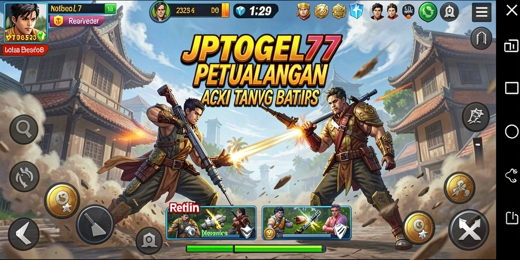 Screenshot menampilkan aksi seru dalam JPTOGEL77 dengan karakter berani.