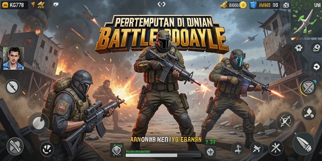 Gameplay seru di battlefield KG778 dengan aksi Battle Royale yang menegangkan.
