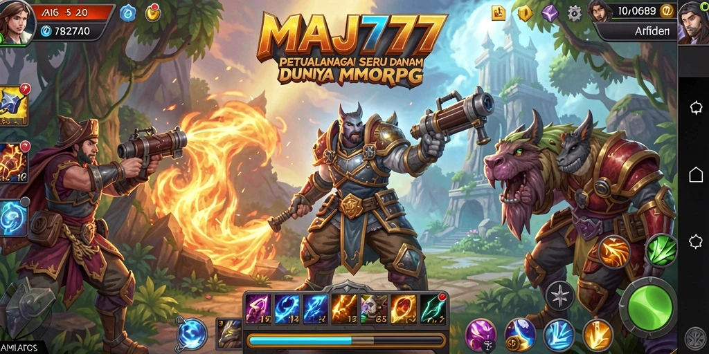 Tampilan gameplay MAJ777 yang memukau dengan aksi seru di dunia MMORPG.