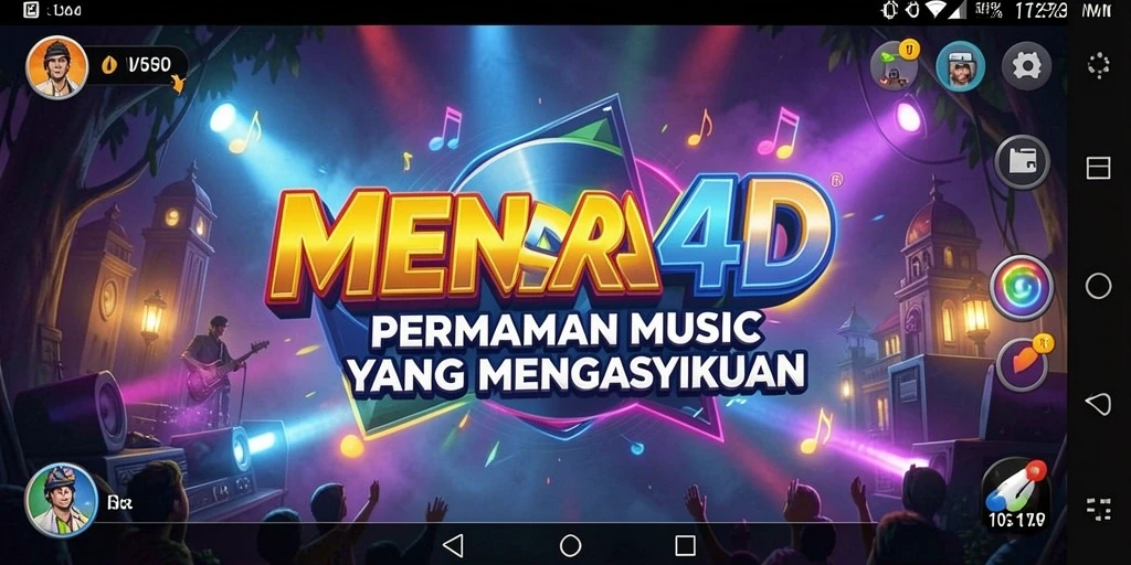Tampilan gameplay MENARA4D yang seru dan penuh warna.