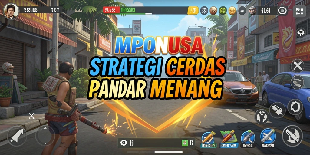 Screenshot gameplay <strong>MPONUSA</strong> menampilkan aksi pertempuran strategis yang mendebarkan.