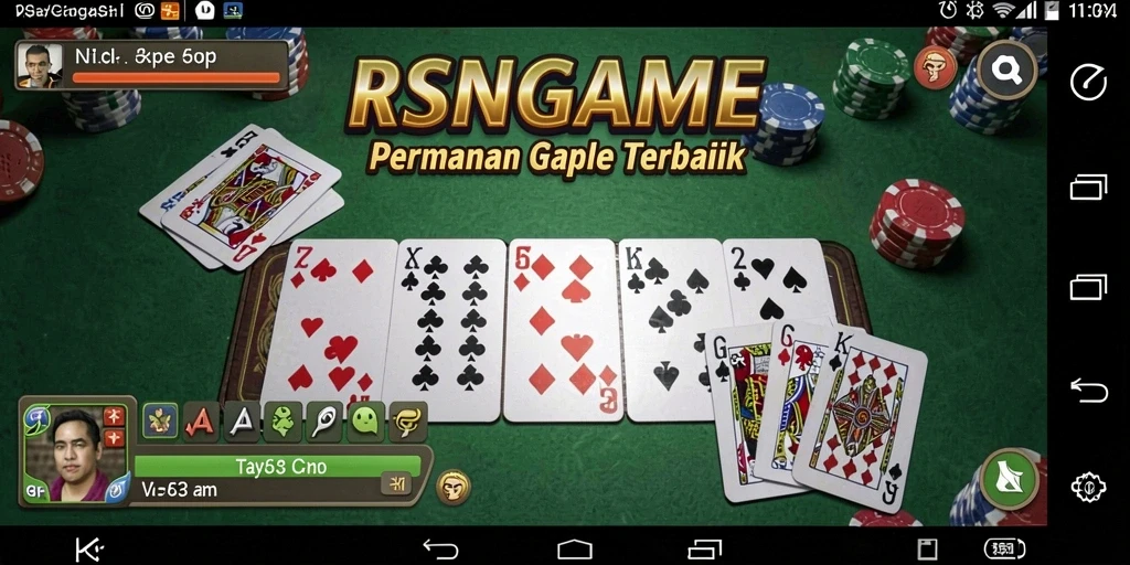 Tampilan gameplay Gaple yang seru dan interaktif di RSNGAME.