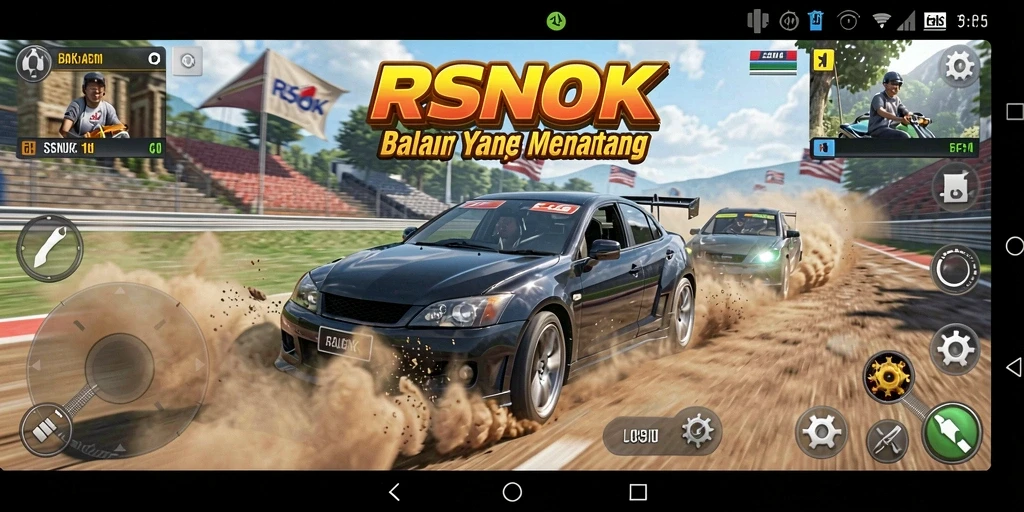 Gameplay racing RSNOK yang mendebarkan dengan grafis menawan.