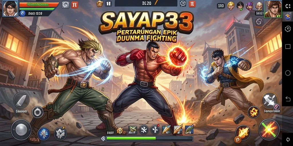 Tampilan seru gameplay bertarung di SAYAP33.