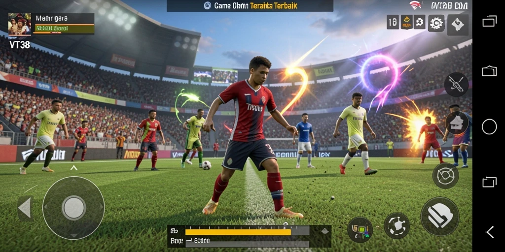 Screenshot gameplay VT38 menunjukkan aksi seru dalam permainan olahraga.