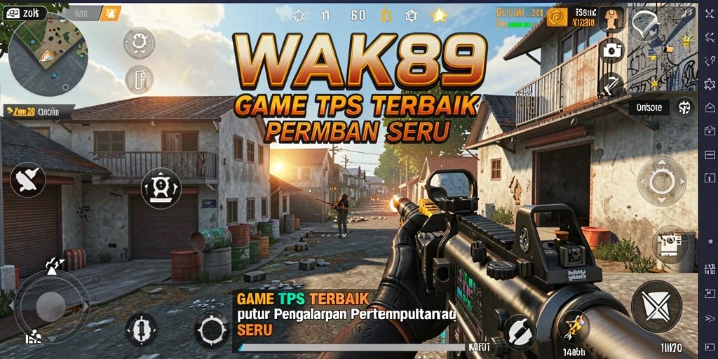 Tampilan gameplay menegangkan dari WAK89 dengan aksi pertempuran yang intens.