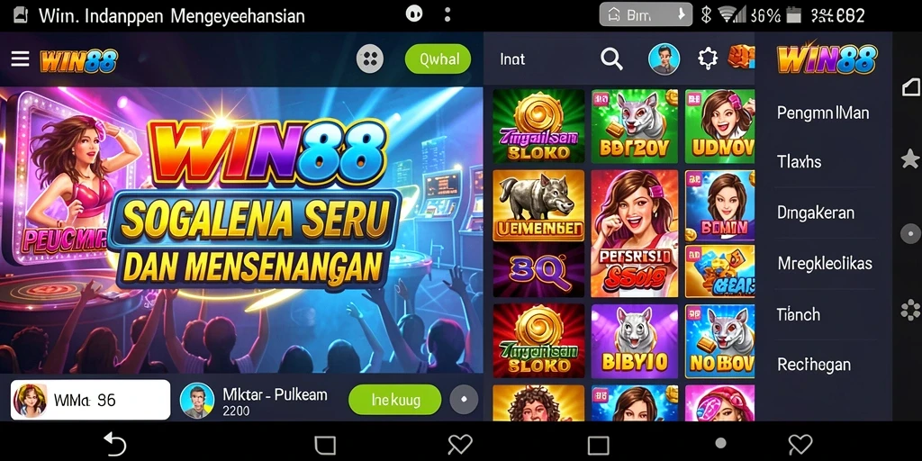 Tampilan gameplay dan fitur menarik dari <strong>WIN88</strong> di setiap putaran slot.