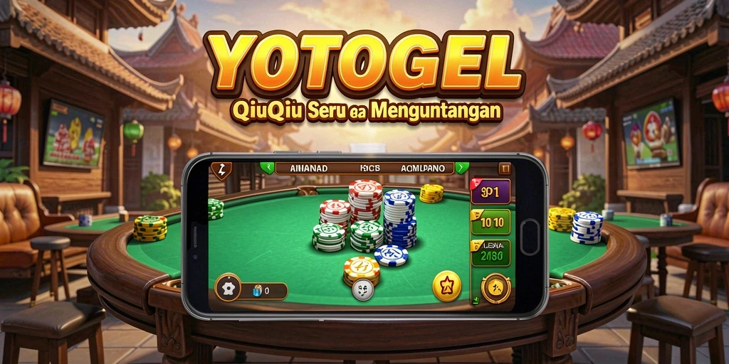 Tampilan gameplay seru dalam aplikasi QiuQiu YOTOGEL.